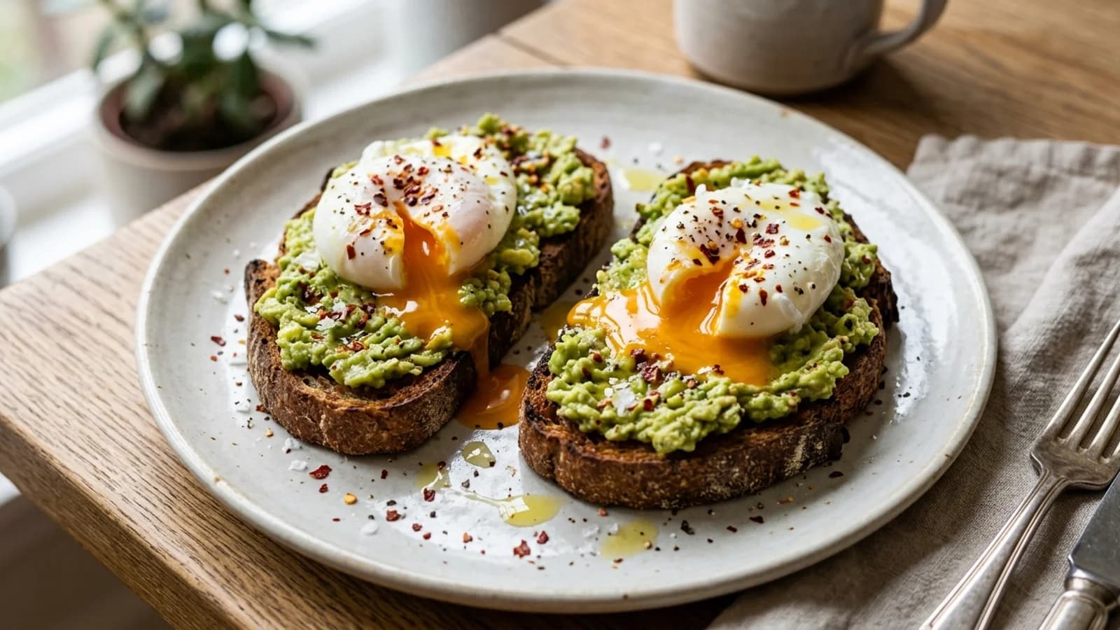 Avocado Toast with Poached Eggs