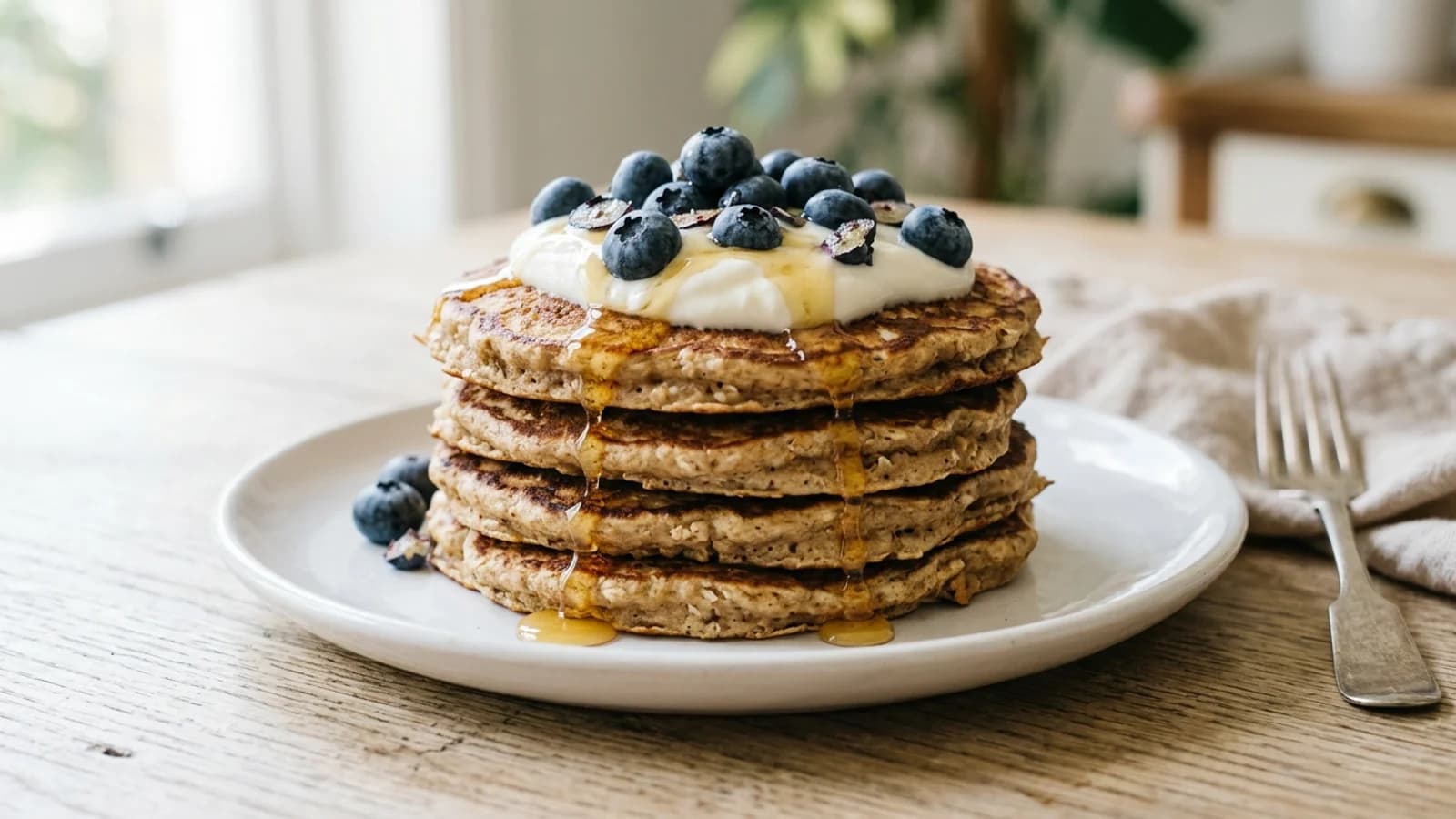 Banana Oat Pancakes