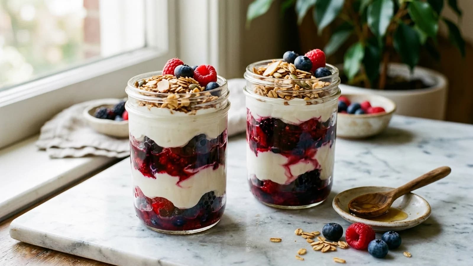 Greek Yoghurt and Berry Parfait
