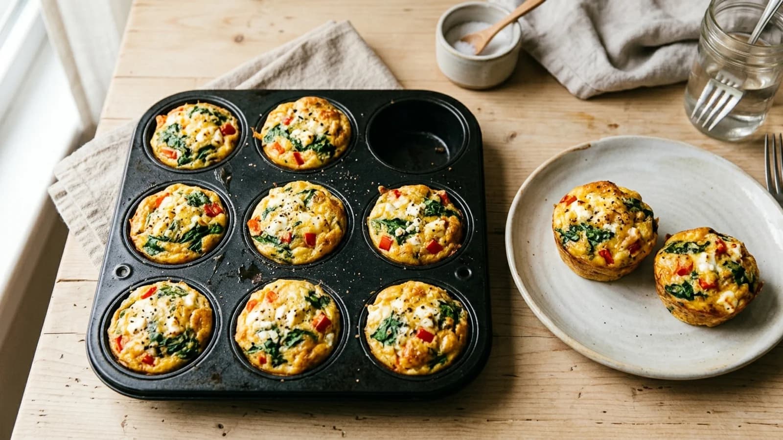 Spinach and Feta Egg Muffins