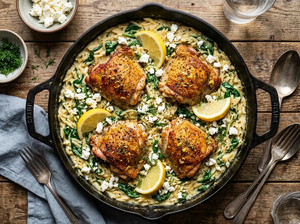One-Pot Lemon Chicken Orzo