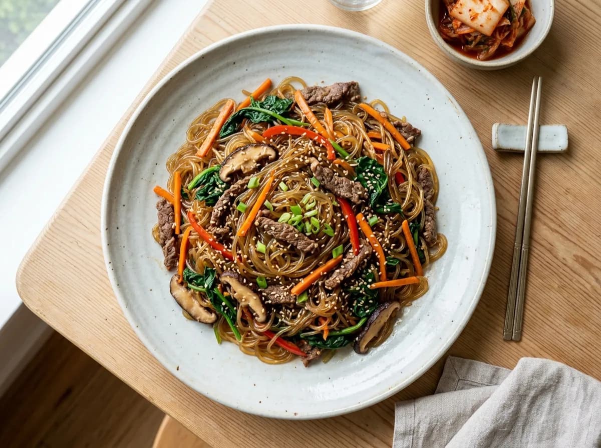 Japchae (Korean Glass Noodles)